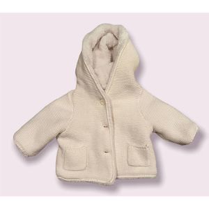 Baby Gap- Baby Sherpa-Lined Bear Sweater- Size 0-3 Months